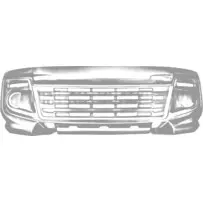Priekinio bamperio grotelės Ligier JS50/JS50L Club Ph2 (juodos)