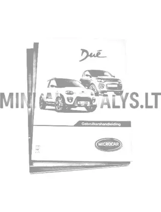 Instrukcijų knyga Microcar MGO 6 / Due 6 (olandų kalba)