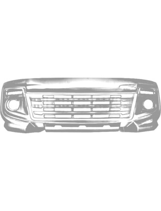 Priekinio buferio grotelės Ligier JS50 / JS50L Ph2 / PH3 Elegance (juodos spalvos)