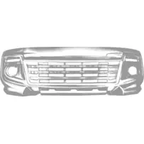 Priekinio buferio grotelės Ligier JS50 / JS50L Ph2 / PH3 Elegance (juodos spalvos)