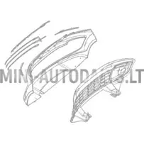 Centrinė chromo juostelė priekinio bamperio grotelės Ligier JS50 ph2 / ph3