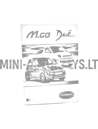 Instrukcijų knyga "Microcar MGO4" (olandų kalba)