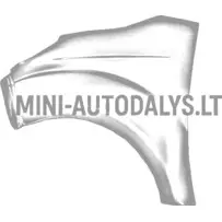 Priekinis kairės pusės sparnas Ligier JS50 / JS50L Ph1 (perlamutro baltos spalvos)