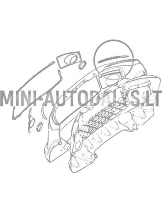Dekoratyvinė juostelė po priekiniu žibintu Ligier JS50/JS50L (raudona)