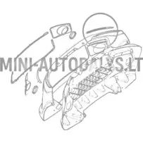 Dekoratyvinė juostelė po priekiniu žibintu Ligier JS50/JS50L (raudona)