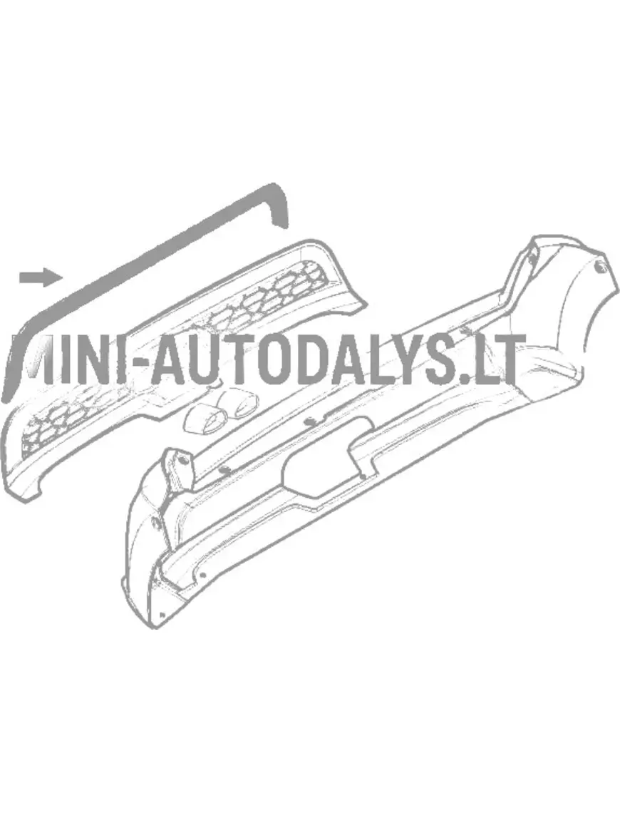 Chromuoto rėmo galinis buferis Ligier JSRC