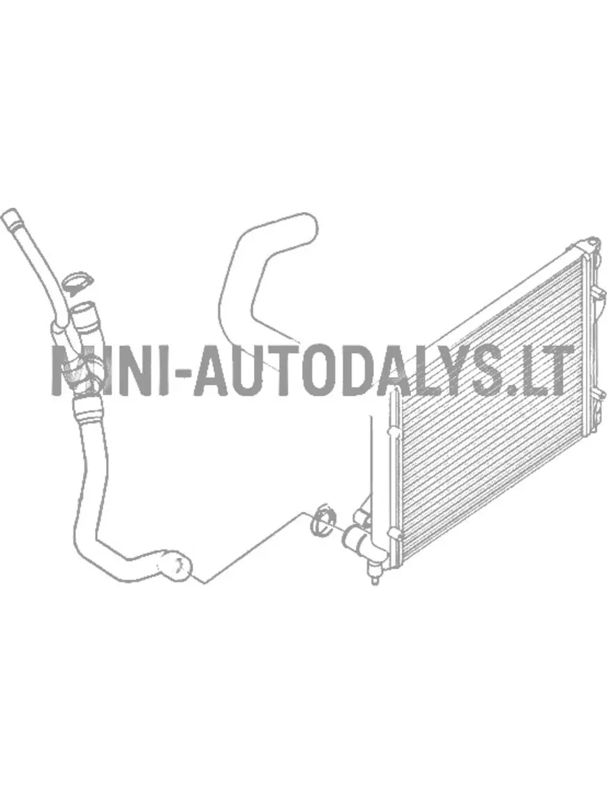 Radiatoriaus žarna Microcar MGO1 / MGO2 / M8 Lombardini 502 Progress