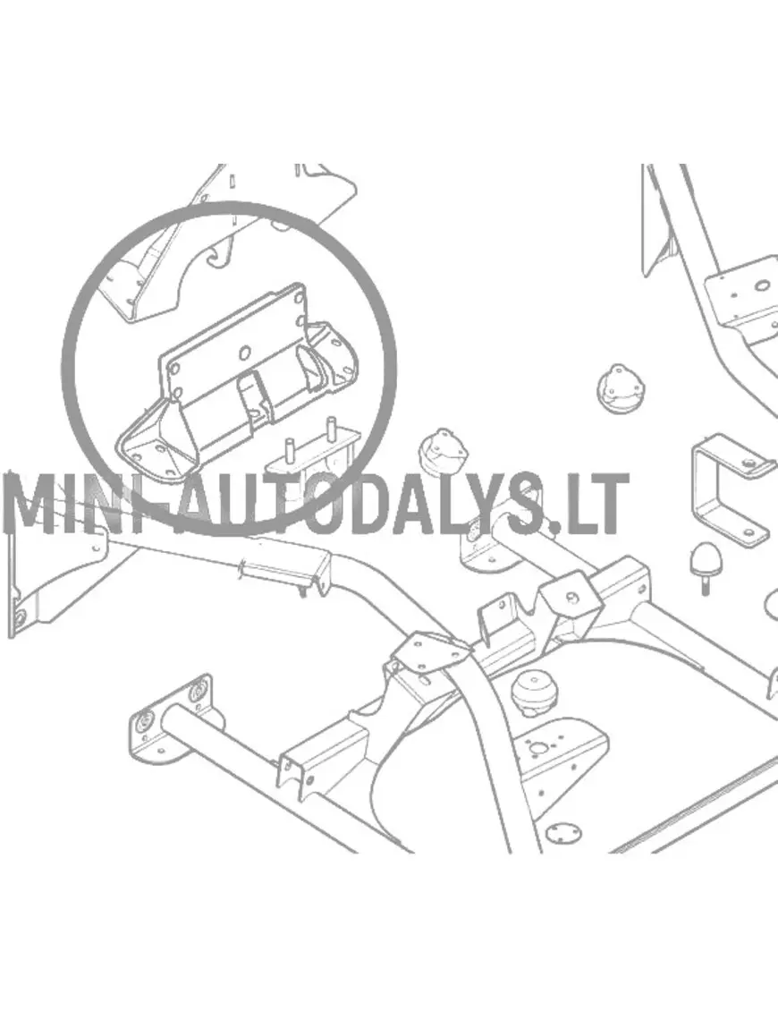 Galinė variklio atrama Microcar (Lombardini 502 Progress)