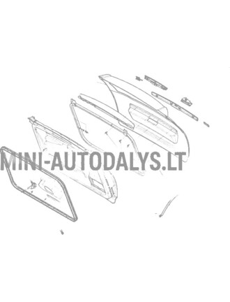 Galinių durelių guminė tarpinė Ligier JS50 / JS50L