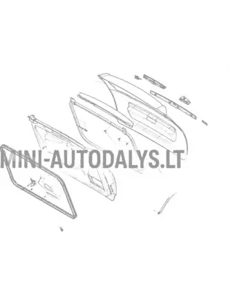 Galinių durelių guminė tarpinė Ligier JS50 / JS50L