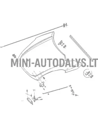 Variklio dangčio vyriai Ligier / Microcar