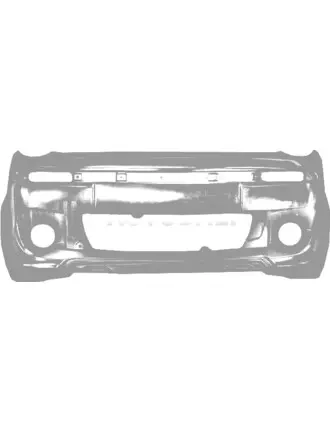 Priekinis bamperis Microcar MGO3 / MGO4 / Due3 (intensyviai juodas)