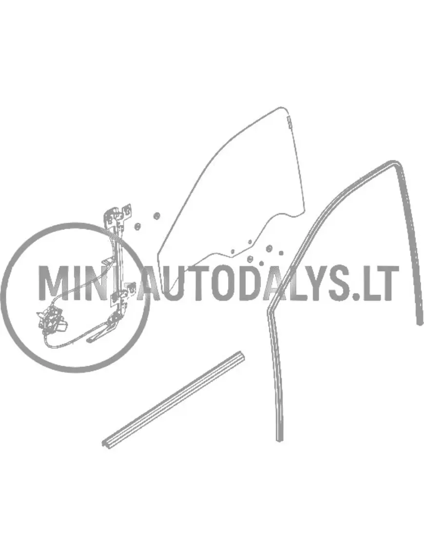 Elektrinis langų mechanizmas kairiųjų durų Ligier JS60