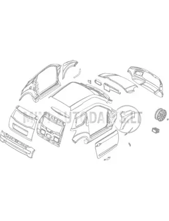 Priekinis dešinysis sparnas Ligier JS50/JS50L Ph1 Blueline
