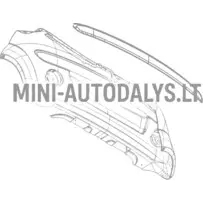 Apdailos chromuotas galinis bamperis Microcar Due