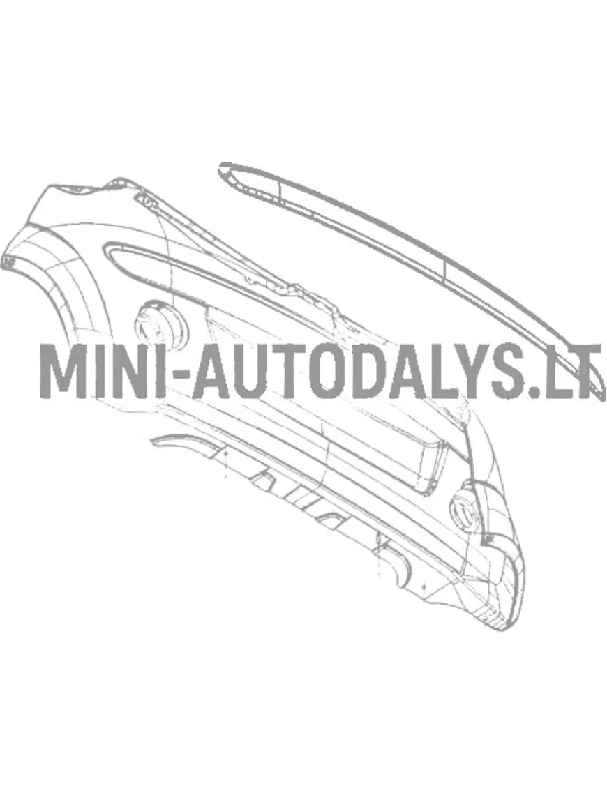 Apdailos chromuotas galinis bamperis Microcar Due