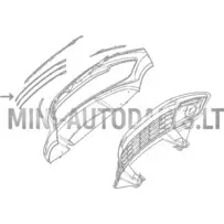 Viršutinė chromo juostelė priekinio bamperio grotelės Ligier JS50 ph2 / ph3