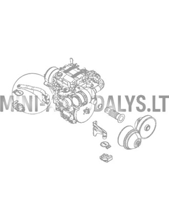 Priekinis dešinysis variklio laikiklis Ligier / Microcar (Lombardini 502 Progress)