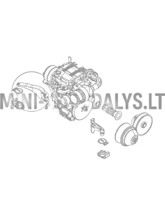 Priekinis dešinysis variklio laikiklis Ligier / Microcar (Lombardini 502 Progress)