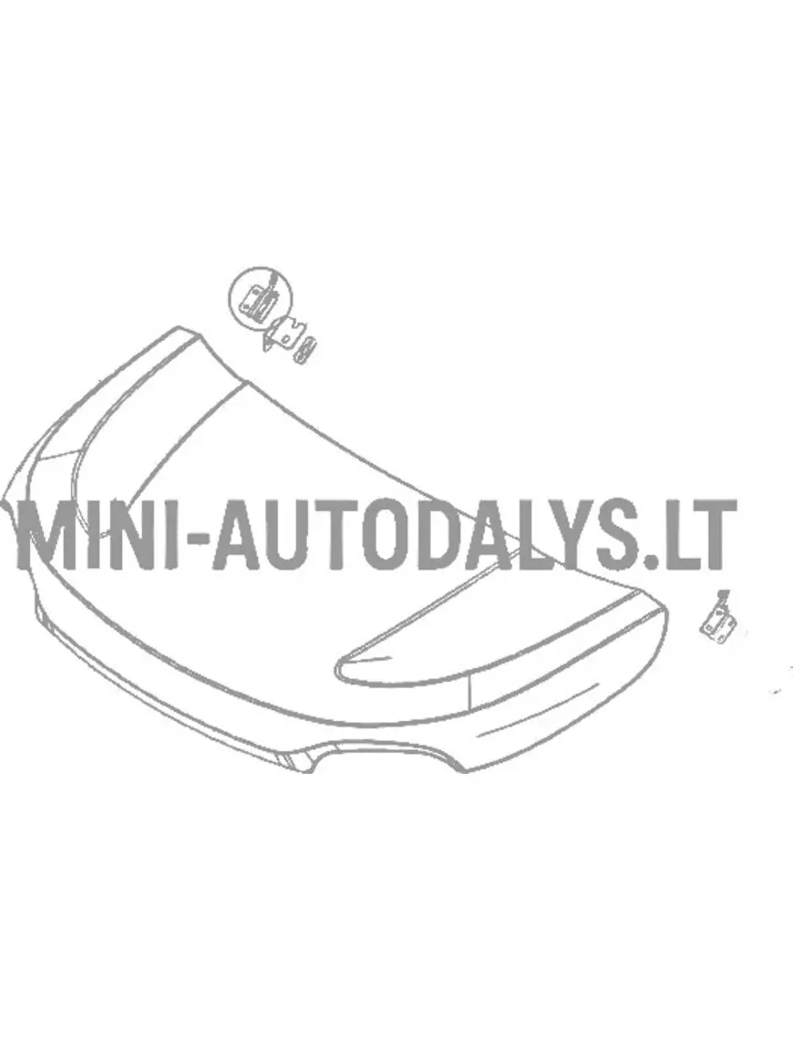 Priekinis dešinysis variklio dangčio lankstas Microcar MGO6 / Due6