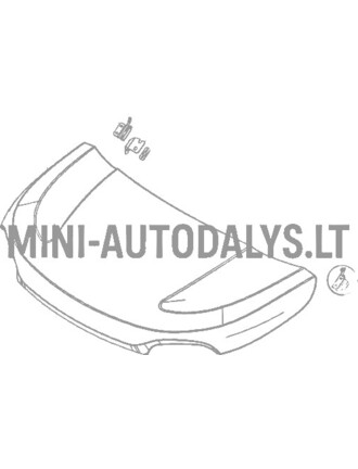 Kapoto dangčio lankstas priekyje kairėje Microcar MGO6 / Due6
