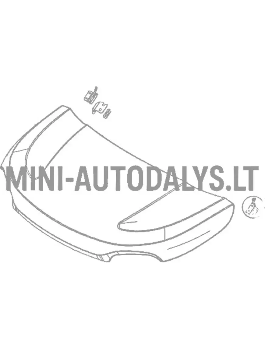Kapoto dangčio lankstas priekyje kairėje Microcar MGO6 / Due6