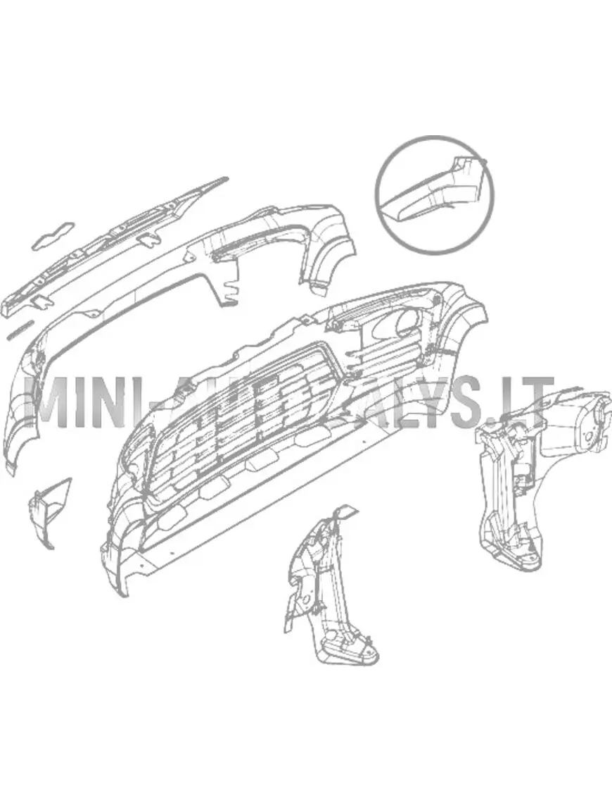 Spoileris priekinio bamperio dešinysis Ligier JS60 Sport Ultimate (juodas)