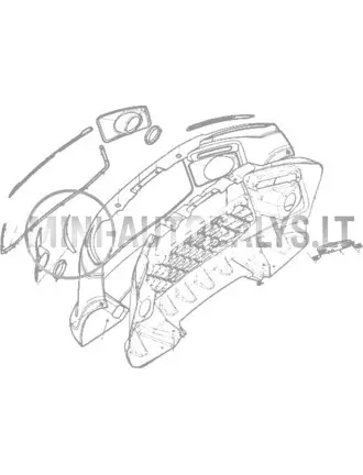Dekoratyvinė juostelė po priekiniu žibintu Ligier JS50/JS50L Ph1