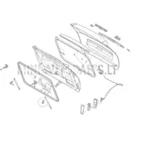 Kairiųjų galinių durelių atramos demperis Ligier JS50/JS50L