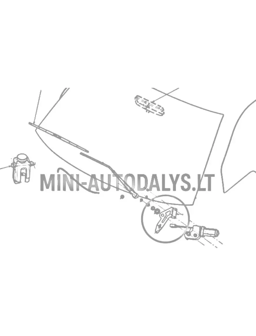 Priekinių valytuvų variklio laikiklis Ligier JS50/JS50L Ph1