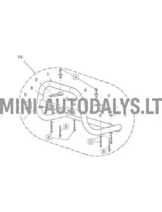 Priekinio bamperio rinkinys Microcar MGO Highland X