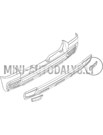 Galinio bamperio Ligier JS50/JS50L/JS60 CHIC dešinė dekoratyvinė juostelė (chromuota)