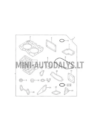 Yanmar galvos tarpiklių rinkinys