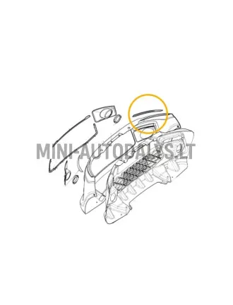 Dekoratyvinė juostelė po priekiniu žibintu Ligier JS50/JS50L (raudona)