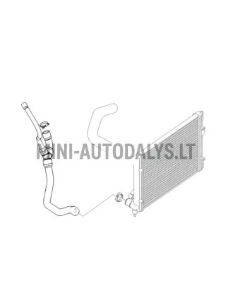 Radiatoriaus žarna Microcar MGO1 / MGO2 / M8 Lombardini 502 Progress