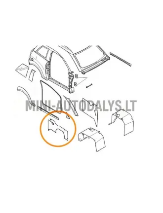 Vidinis dešinysis galinis sparnas Microcar M8