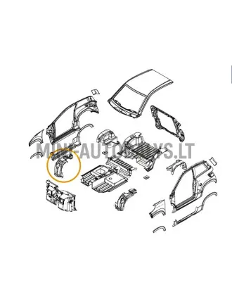 Purvo kaušas priekinis dešinysis Ligier JS60