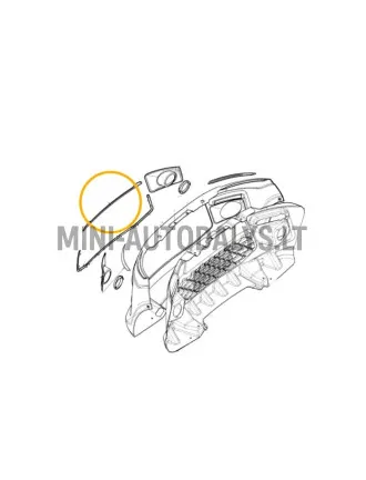Dekoratyvinė priekinio bamperio apdaila Ligier JS50/JS50L Ph1 (raudona)
