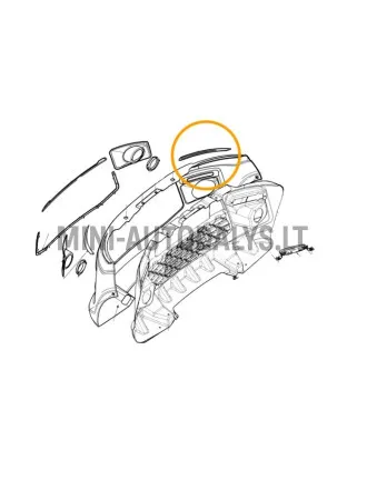 Dekoratyvinė juostelė po priekiniu žibintu Ligier JS50/JS50L Ph1