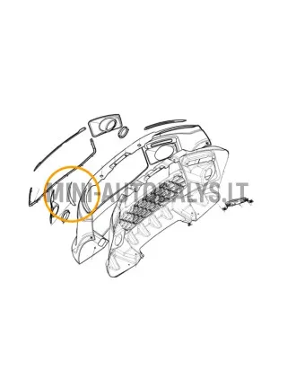 Dekoratyvinė juostelė po priekiniu žibintu Ligier JS50/JS50L Ph1