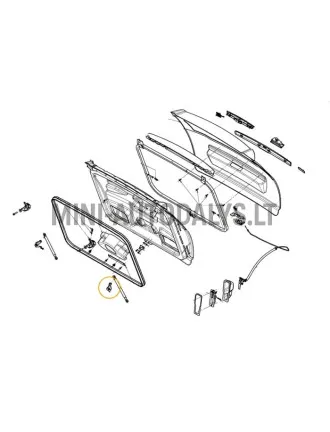Kairiųjų galinių durelių atramos demperis Ligier JS50/JS50L