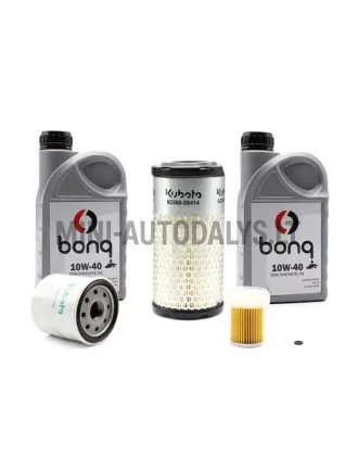 Filtrų paketas Aixam Kubota Z482 + 2 litrai variklinės alyvos