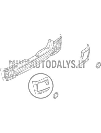 Galinio bamperio kairės pusės dangtelis Ligier JS60 Sport Ultimate (perlamutro baltos spalvos)