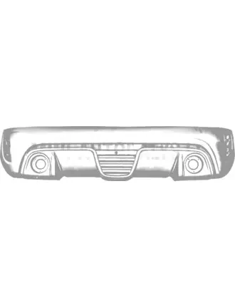 Spoilerio grotelės galinis bamperis Ligier JS50/JS50L Ph2/Ph3 Sport (ABS)