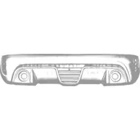 Spoilerio grotelės galinis bamperis Ligier JS50/JS50L Ph2/Ph3 Sport (ABS)